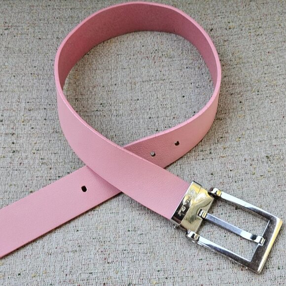 The White Ball Women Belt Italian Genuine Leather Pink Waistband Size S 24-25 in main image 8